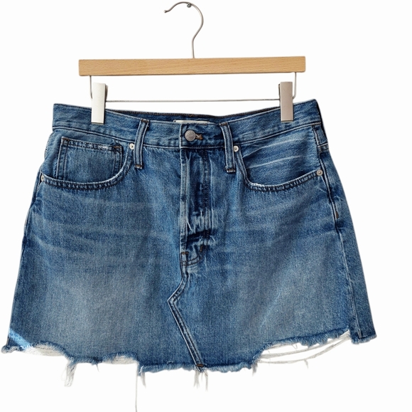 Madewell Rigid Denim Relaxed Mini Skirt in Rosehill Wash Size 30 - Picture 2 of 14
